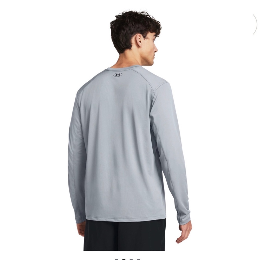 Under Armour Drift Tide Crewneck Loose Long Sleeve Tee Gray 2XL XXL - Picture 2 of 12